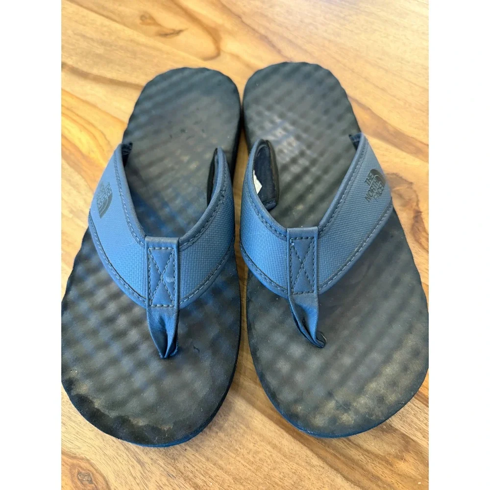 The North Face Base Camp Flip Flops Mens 8‎ Navy Blue Black Sandals NF0A47AA